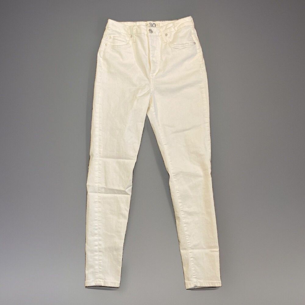 FREE PEOPLE Jeans We The Free Montana Skinny Lily White High Waist Ankle Sz 30